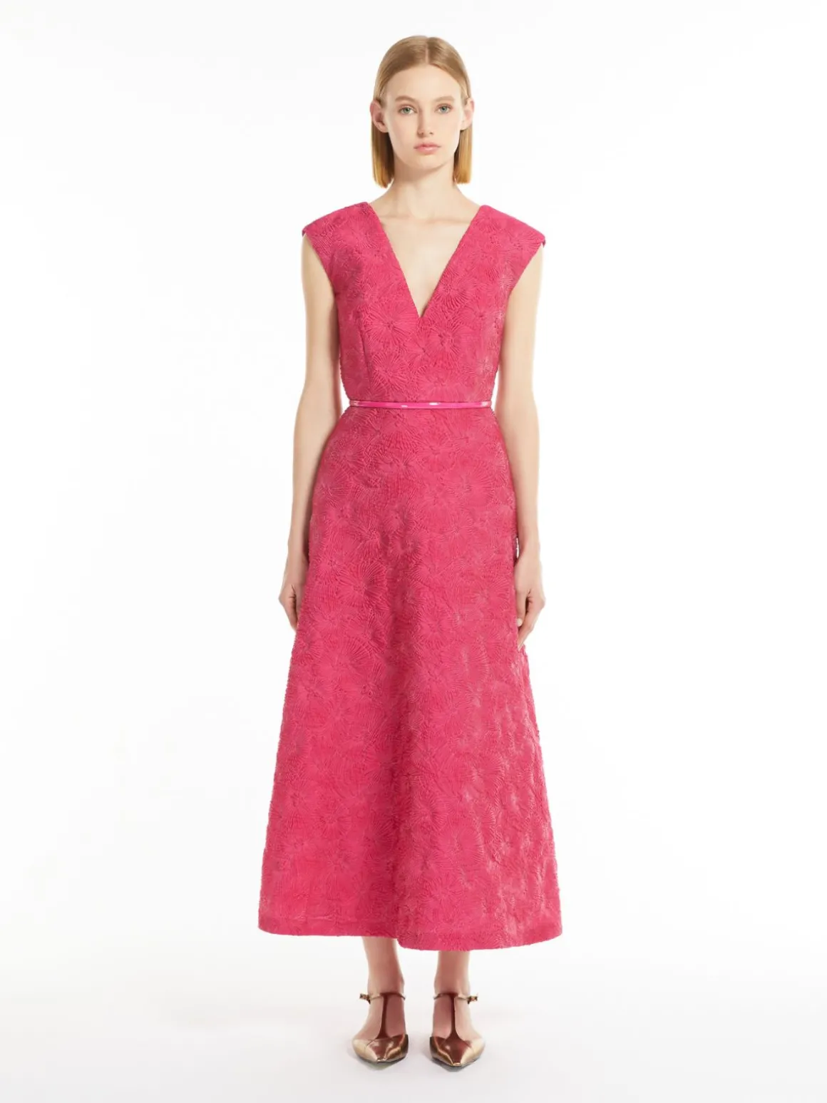 Flared cloqué dress