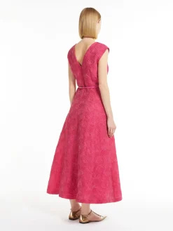 Flared cloqué dress