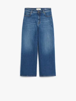 Flared cotton denim jeans