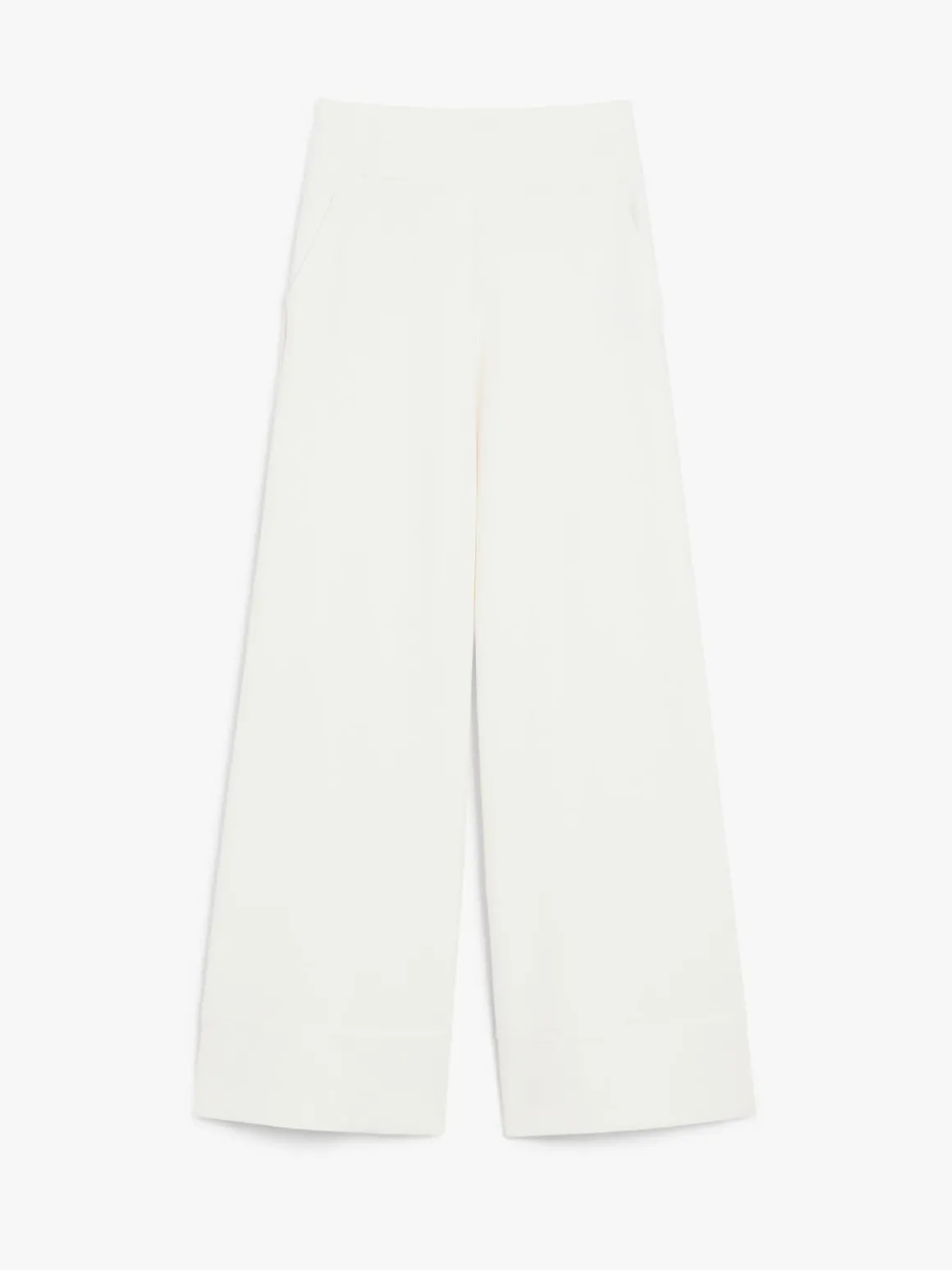 Flared technical jersey trousers