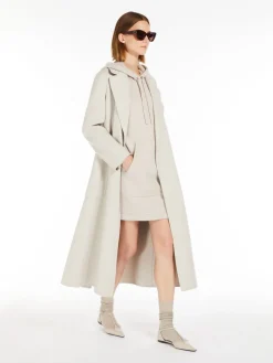 Flared wool coat