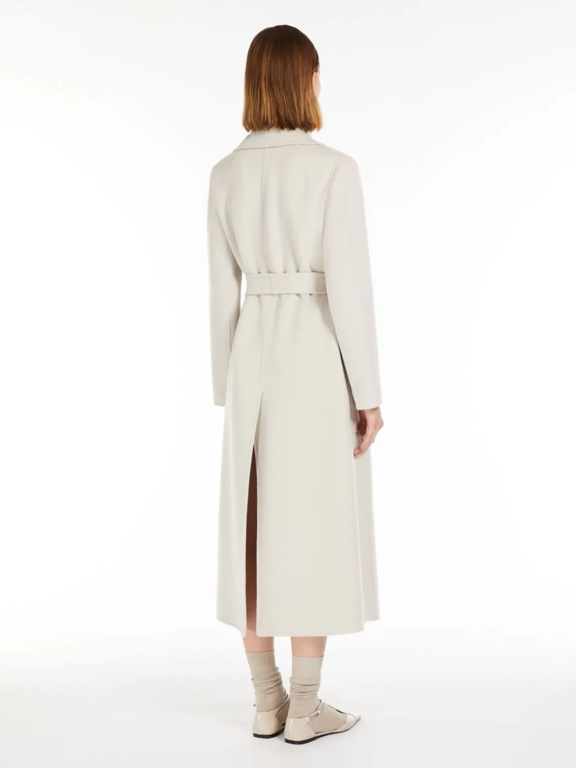 Flared wool coat