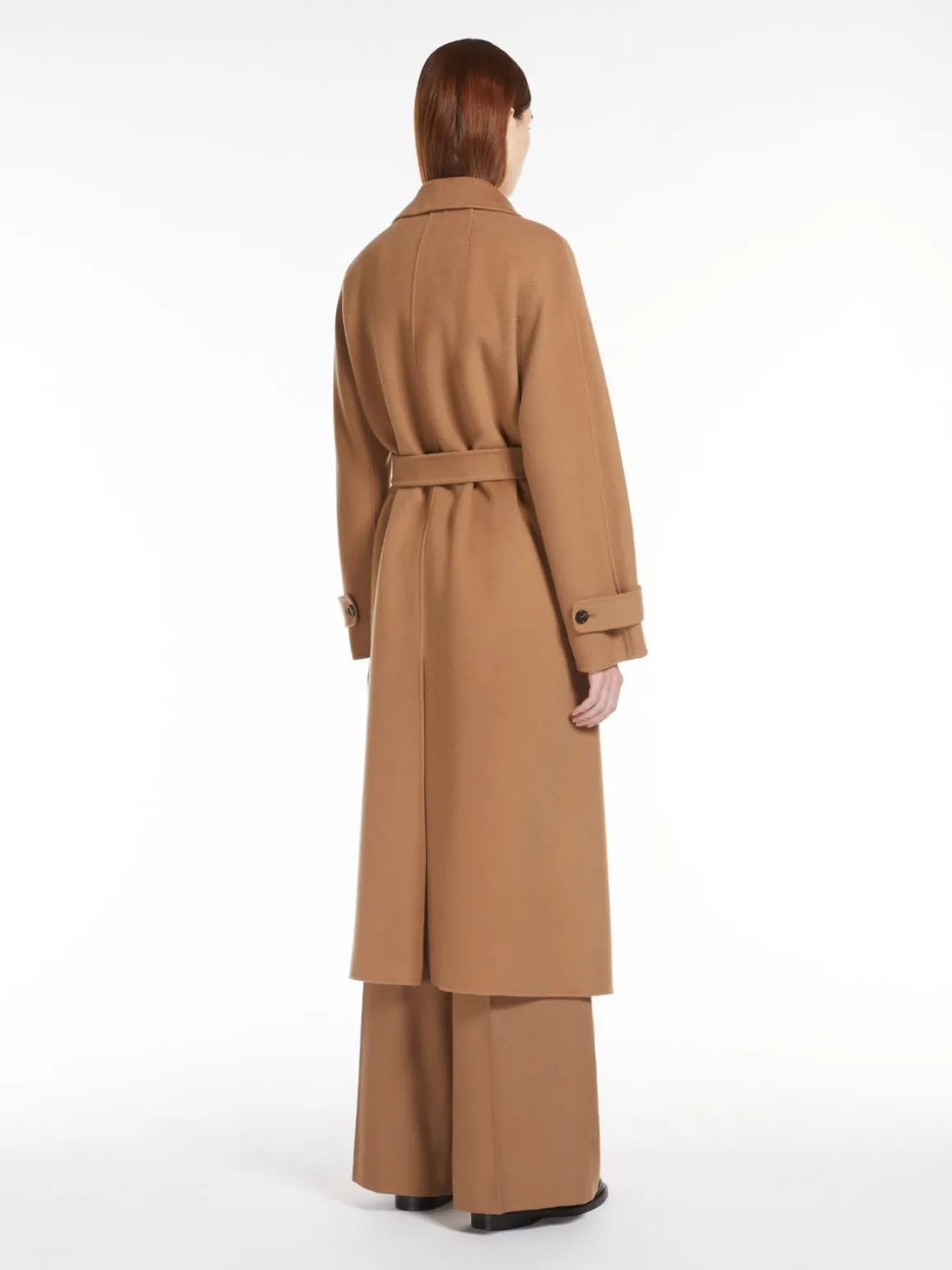 Flared wool coat