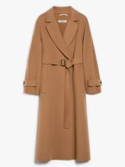 Flared wool coat