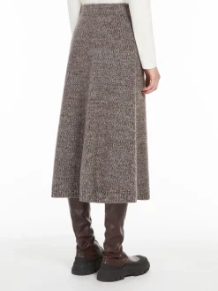 Flared wool skirt