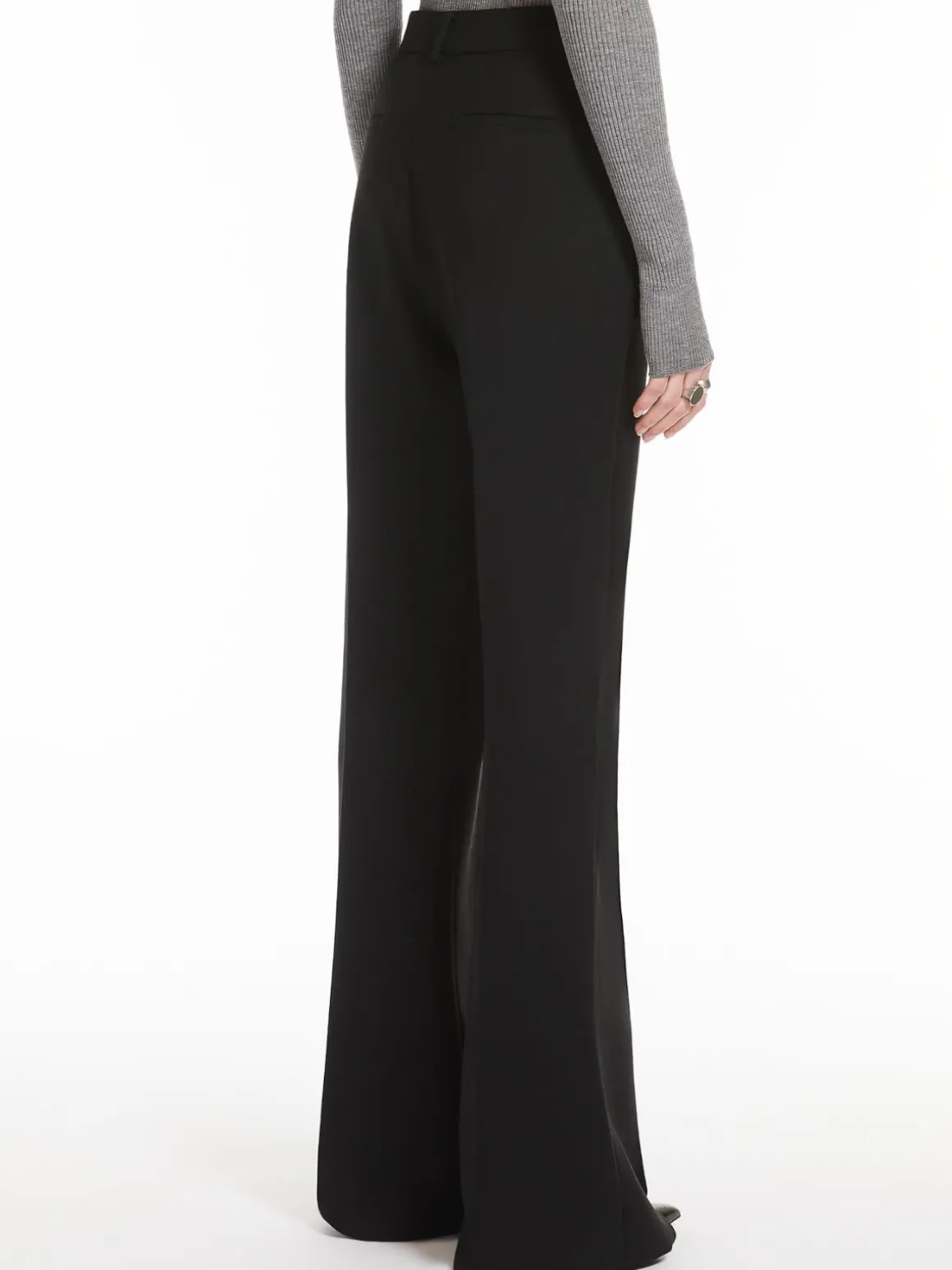 Flared wool-blend trousers - KLEPSYDRA CAPSULE