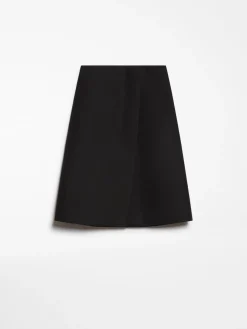 Flared wrap skirt