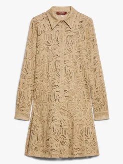 Floral lace shirt dress