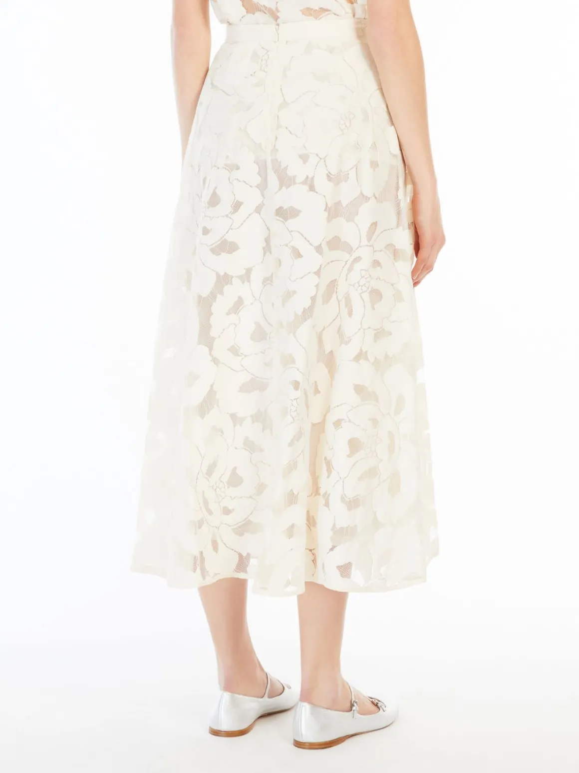 Floral lace skirt