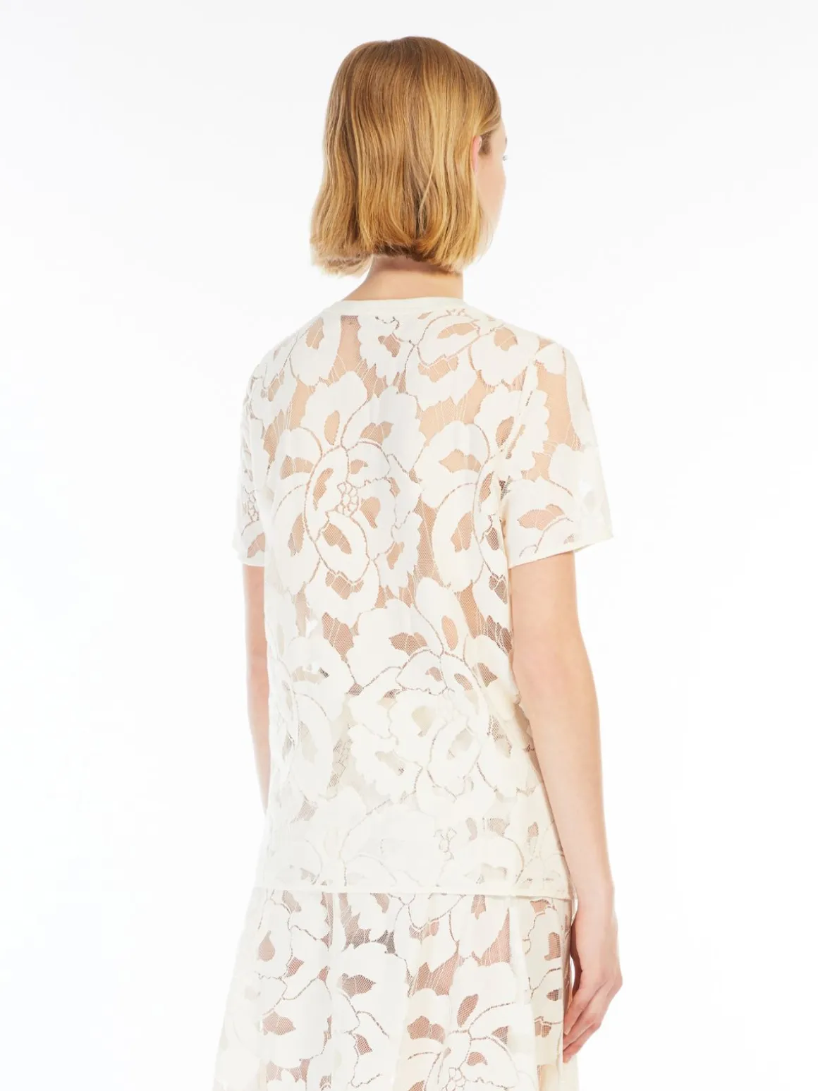 Floral lace T-shirt
