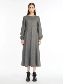 Flowing jacquard jersey dress