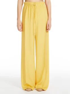 Flowing silk trousers