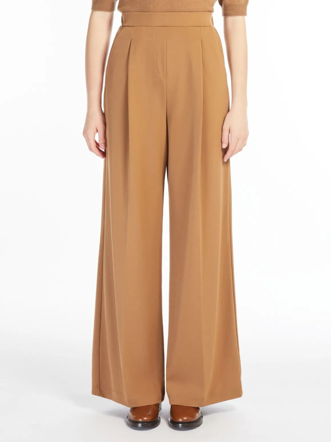 Fluid jersey trousers
