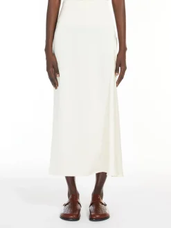 Fluid satin skirt