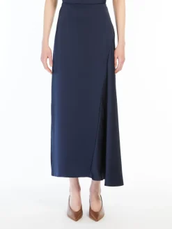 Fluid satin skirt
