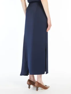 Fluid satin skirt