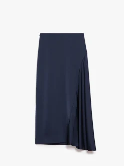 Fluid satin skirt
