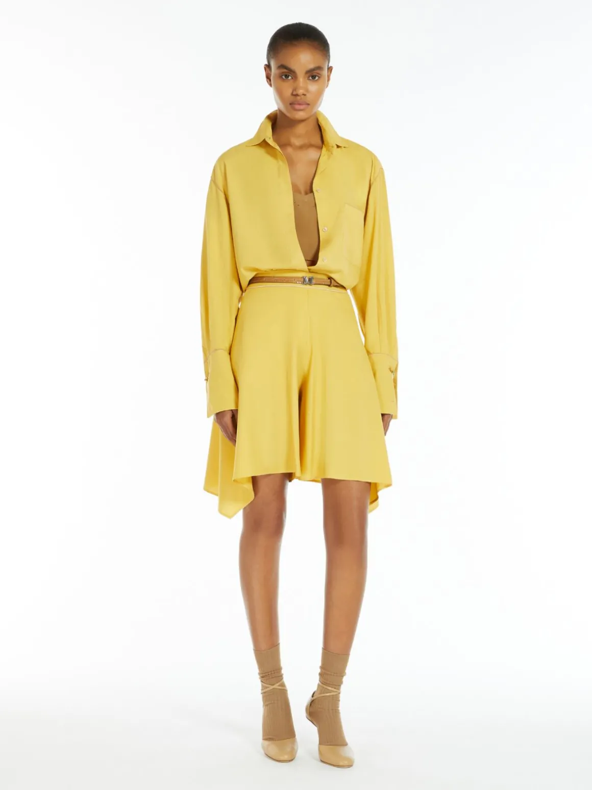 Fluid silk shorts