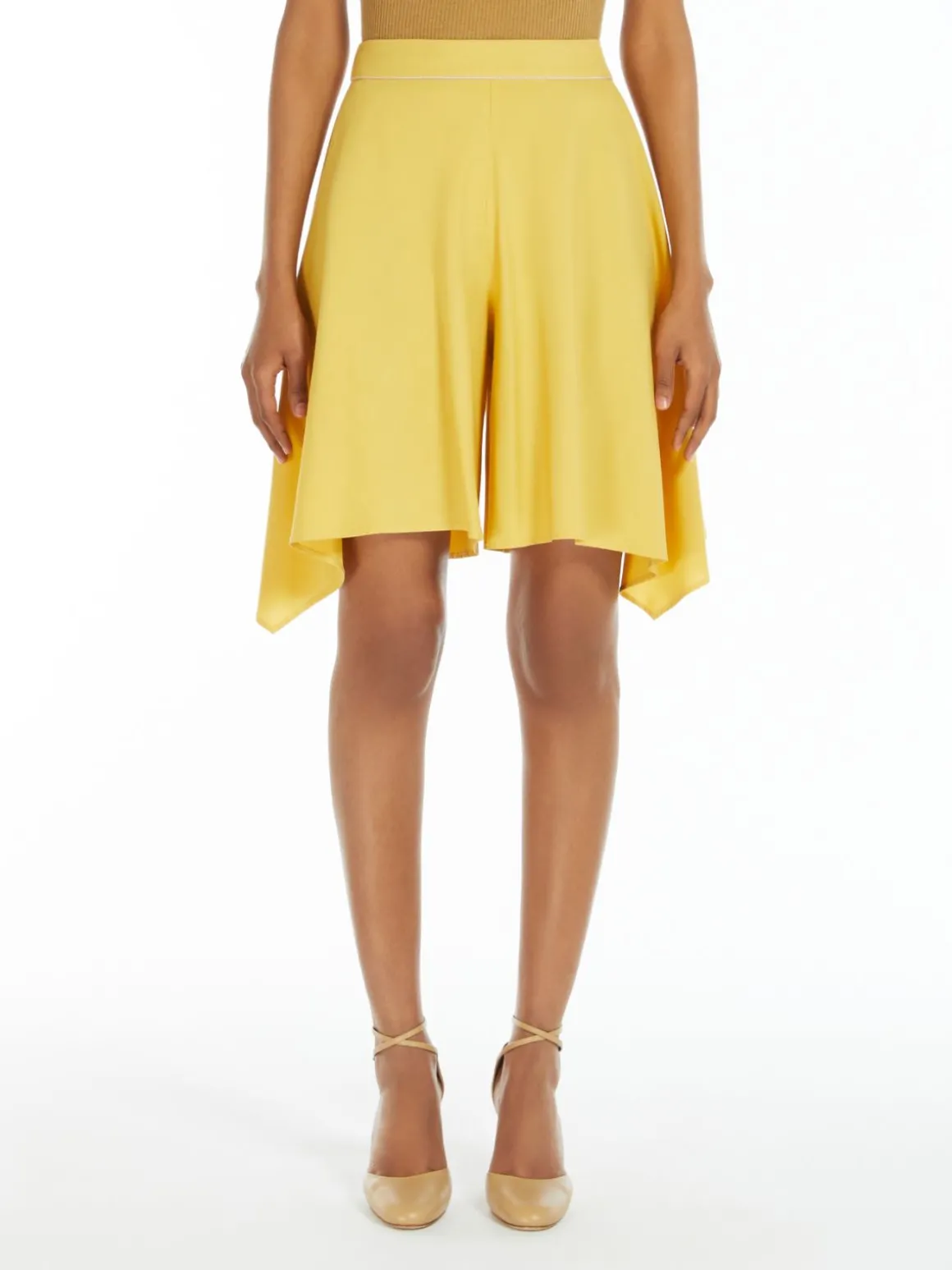 Fluid silk shorts