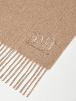 Fringed cashmere stole