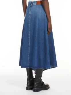 Full denim skirt
