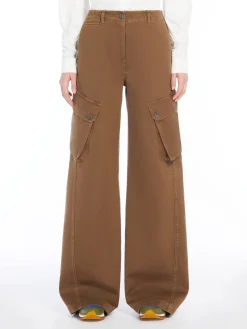Gabardine cargo trousers