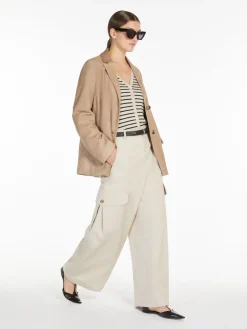 Gabardine cargo trousers