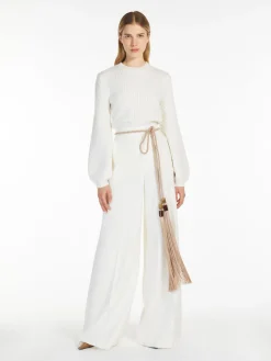 Gabardine wool trousers