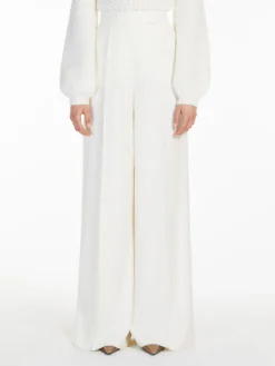 Gabardine wool trousers