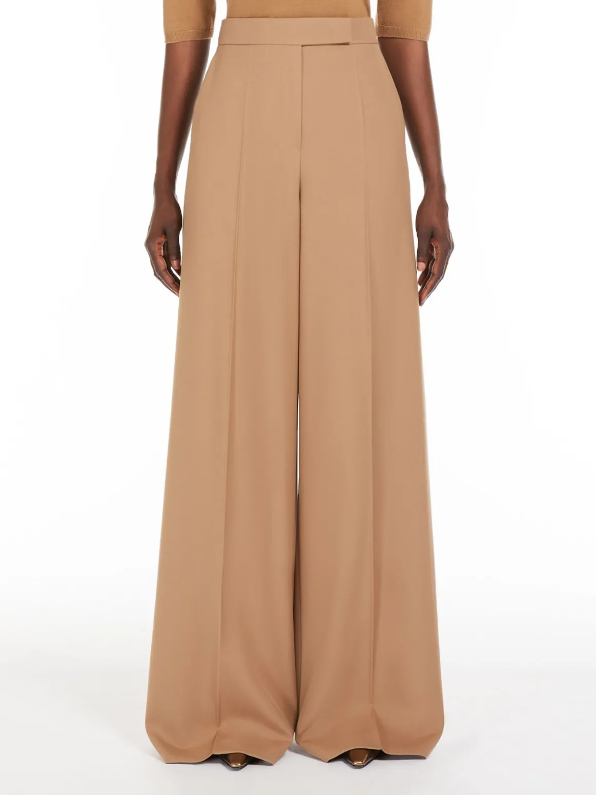 Gabardine wool trousers