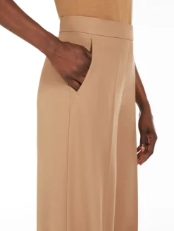 Gabardine wool trousers