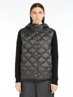 Gilet in quilted water-repellent canvas