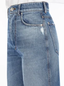 High-waisted cropped jeans