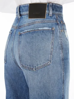 High-waisted cropped jeans
