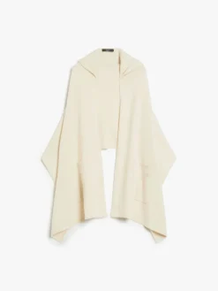 Hooded cashmere shawl