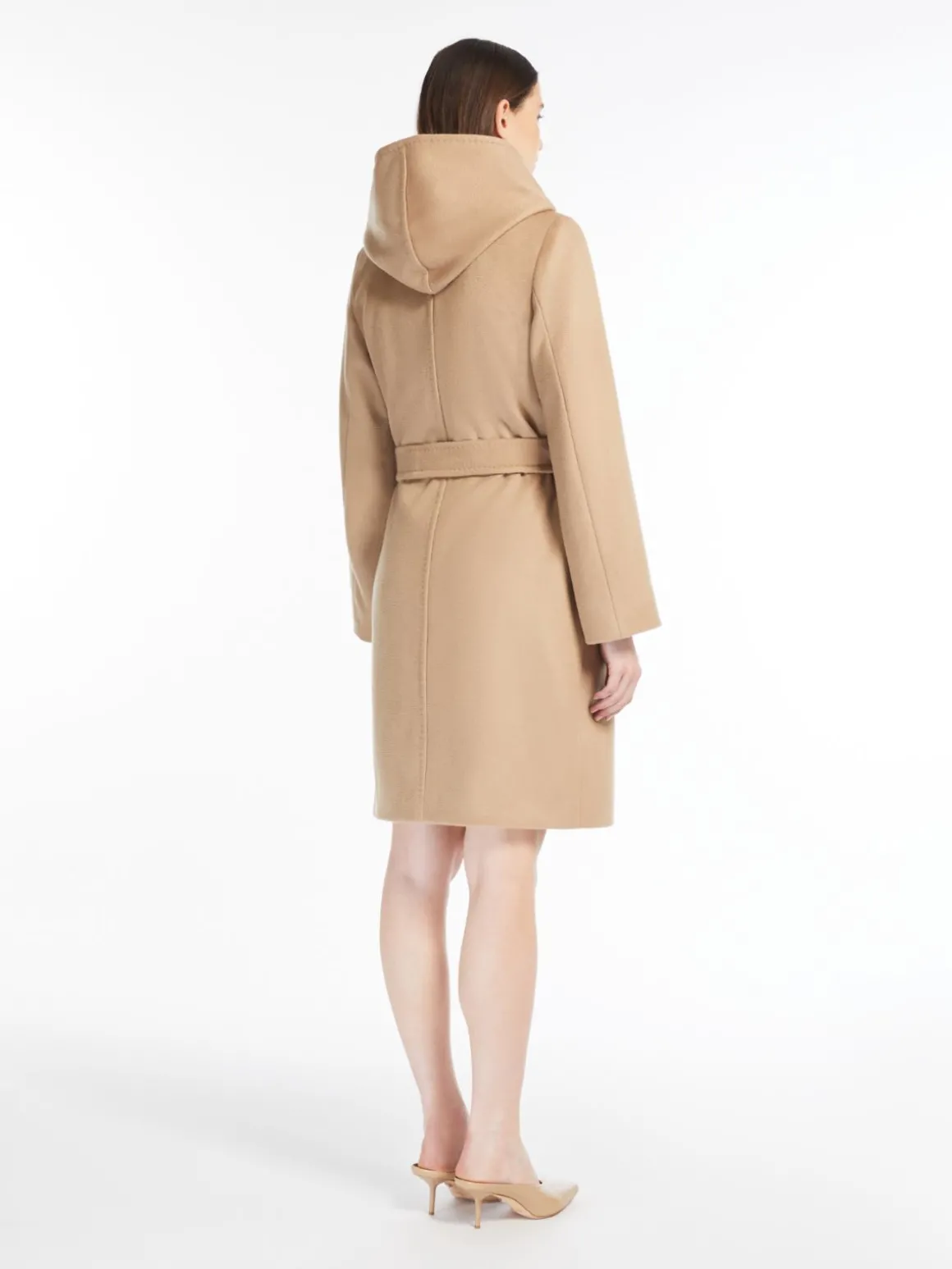 Hooded wool coat