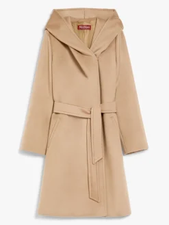 Hooded wool coat
