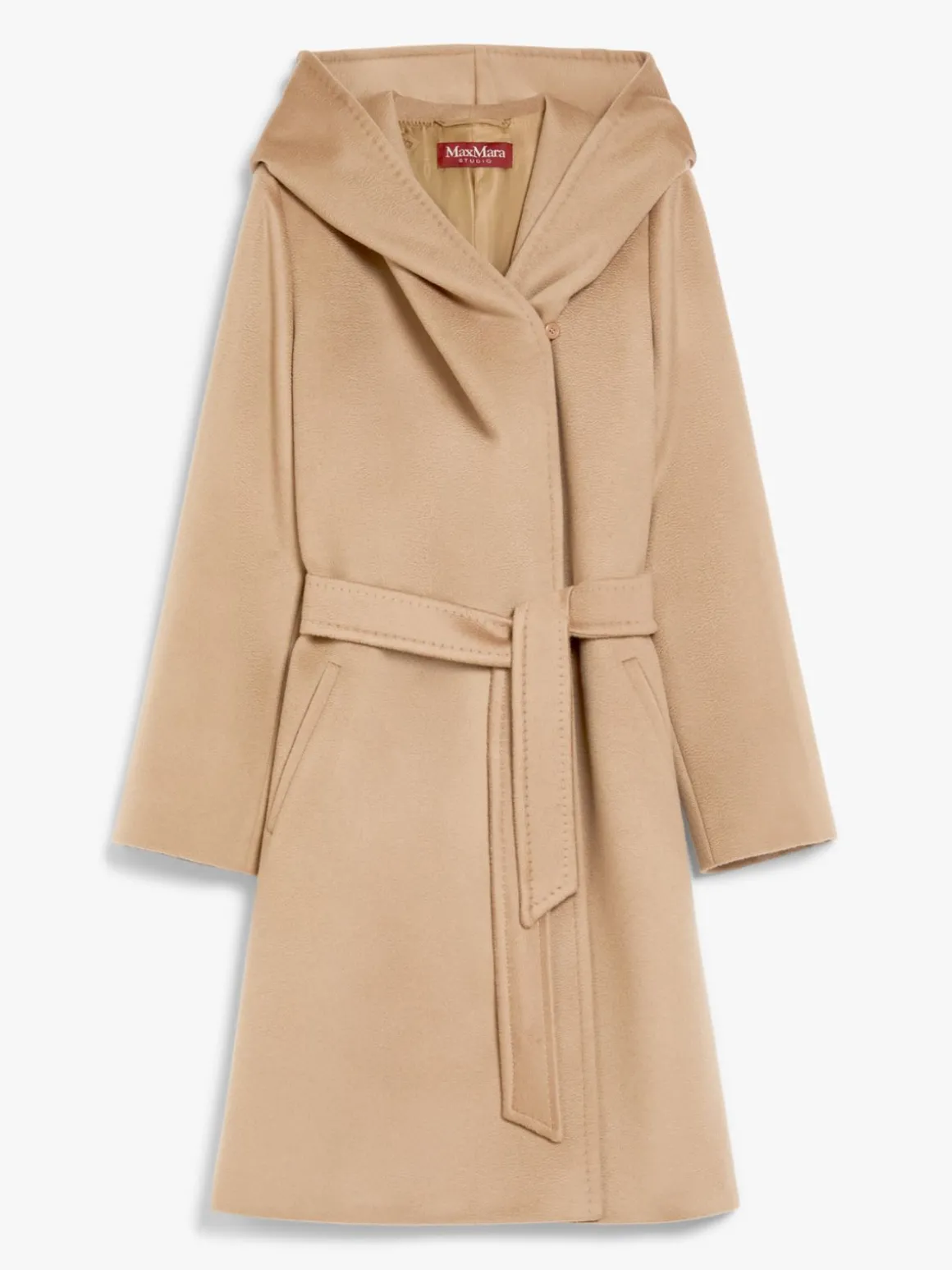 Hooded wool coat
