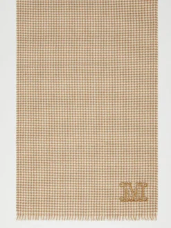 Houndstooth cashmere stole