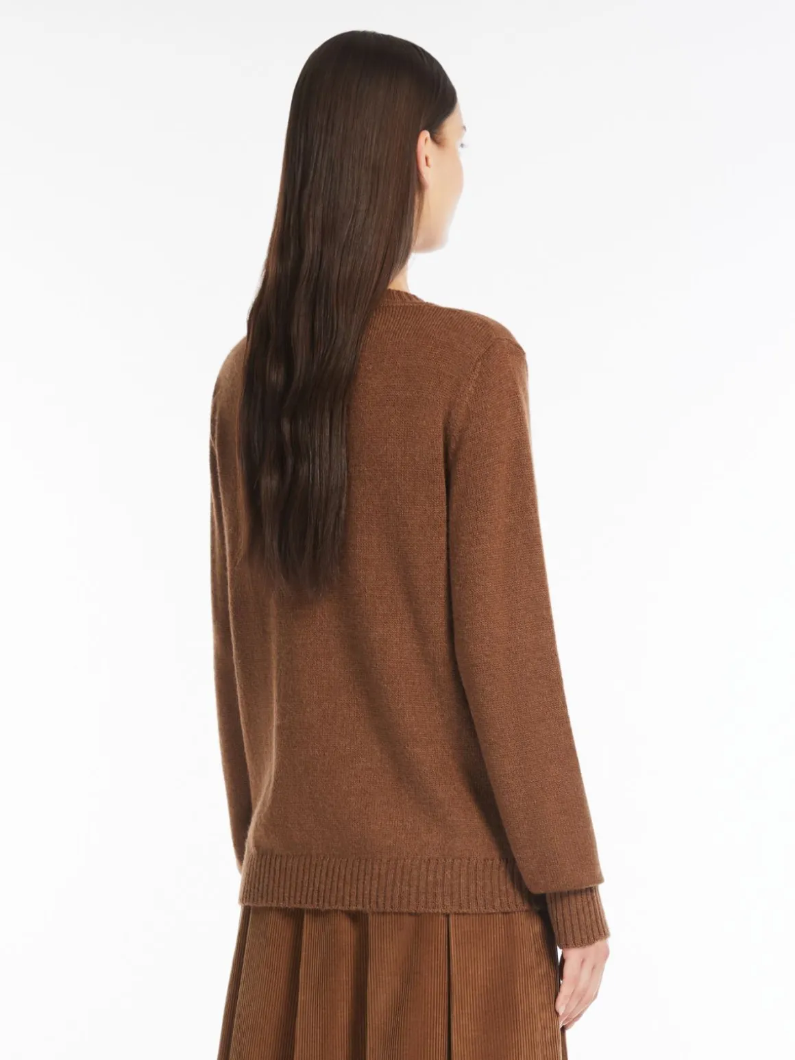 Inlaid alpaca and wool sweater