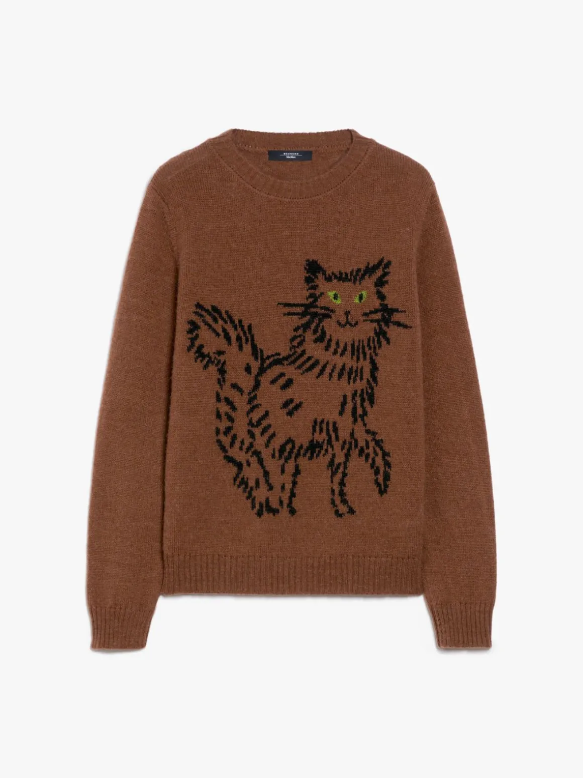 Inlaid alpaca and wool sweater