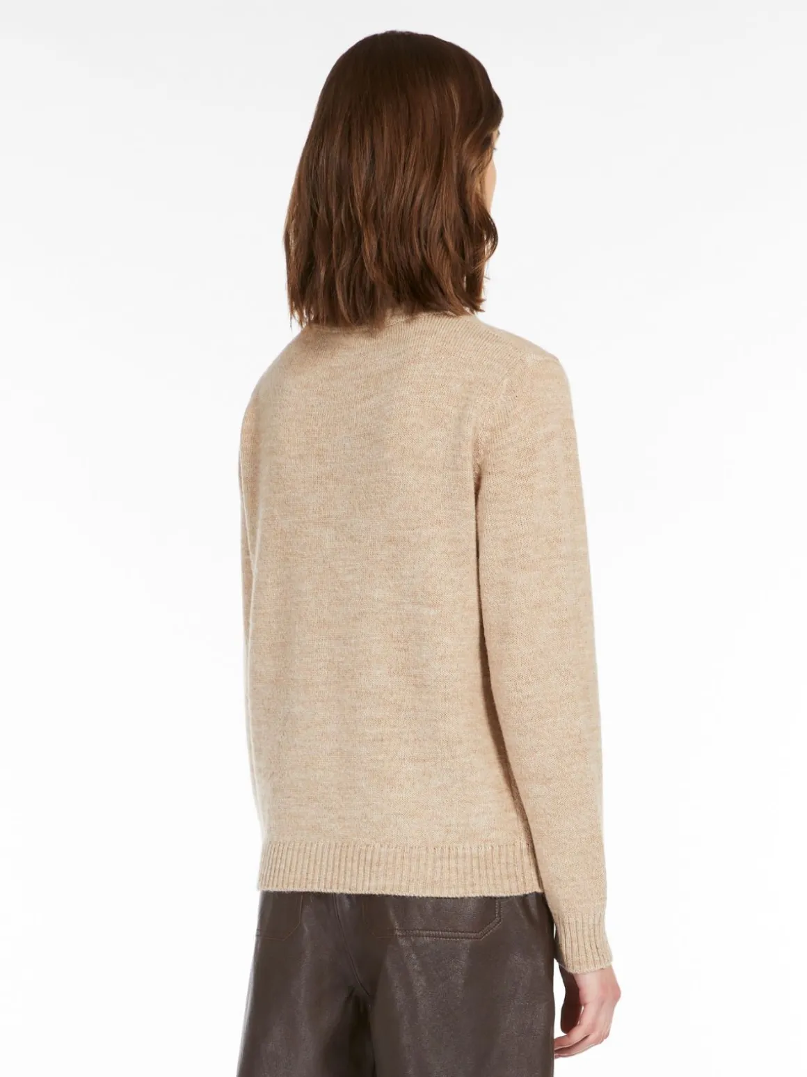 Inlaid alpaca and wool sweater