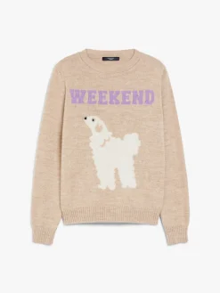 Inlaid alpaca and wool sweater