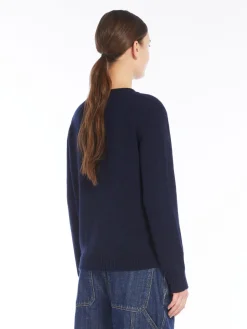 Inlaid alpaca and wool sweater