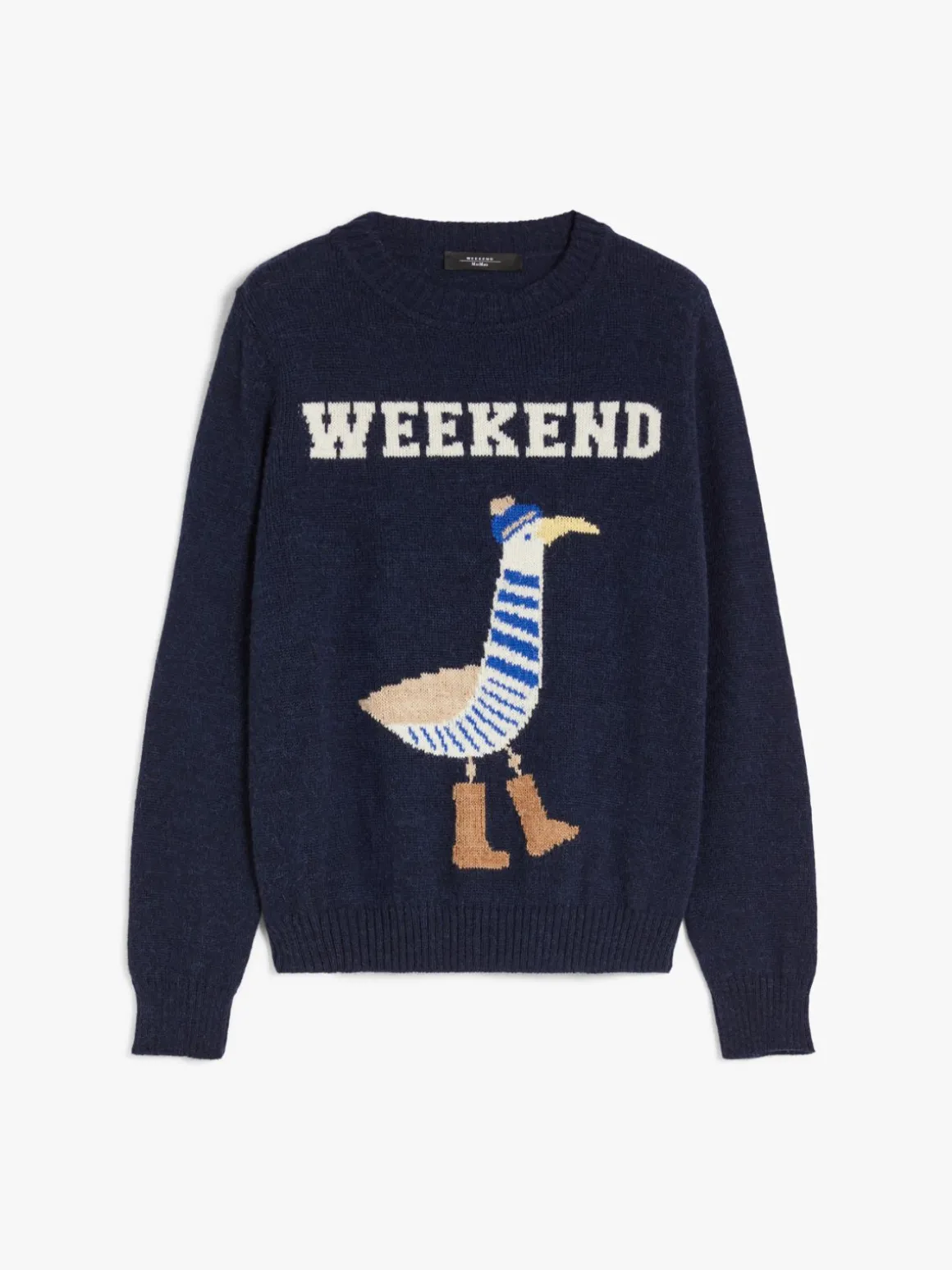 Inlaid alpaca and wool sweater