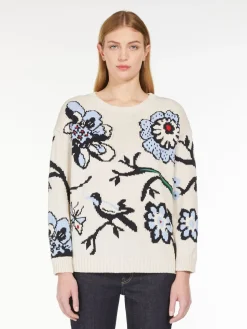 Inlaid cotton sweater