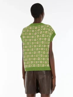Jacquard alpaca and wool gilet
