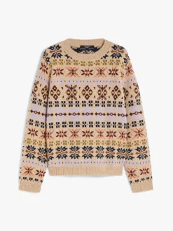 Jacquard alpaca and wool sweater