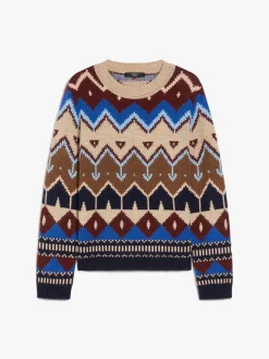 Jacquard alpaca and wool sweater