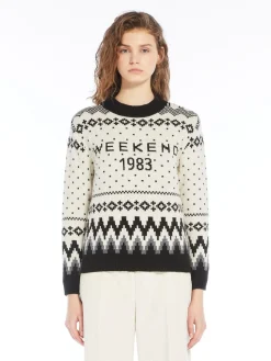 Jacquard alpaca and wool sweater